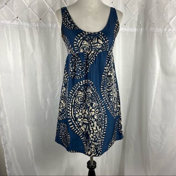 MICHAEL Michael Kors Dresses & Skirts - Michael Michael Kors Blue Paisley 100% Silk Dress